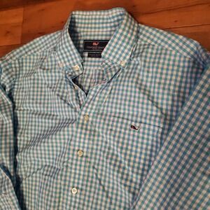 Vineyard Vines Tucker Shirt Gingham Check Button Down Long Sleeve Mens L